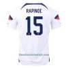 Camiseta de fútbol Estados Unidos RAPINOE 15 Primera Equipación Mundial 2022 - Hombre